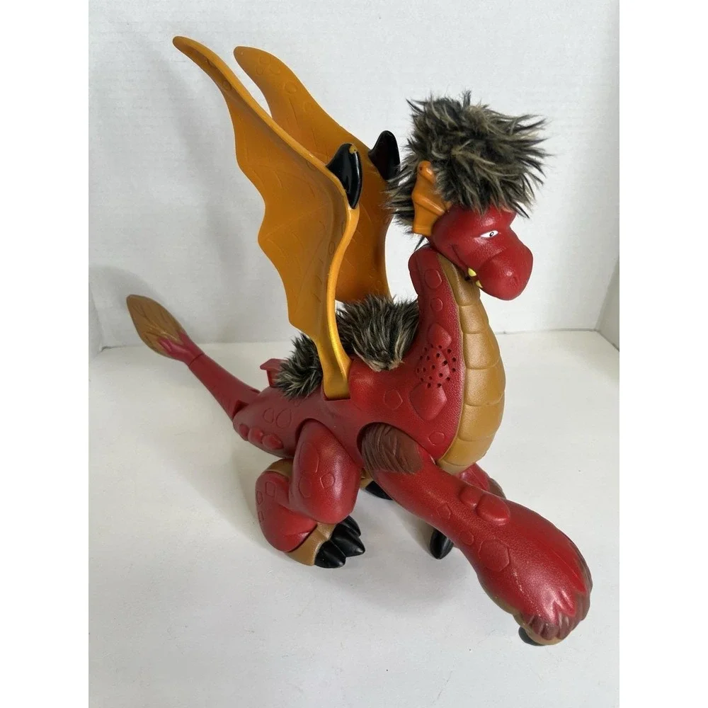 Fisher Price 2008 Imaginext Large Red Fuzzy Dragon w/Movement & Sounds Toy Works
